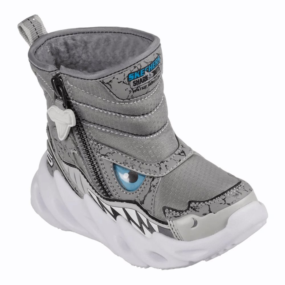 NEW Skechers® Kid Toddler Shark-Bots Water Repellent Winter Sneaker Snow Boots